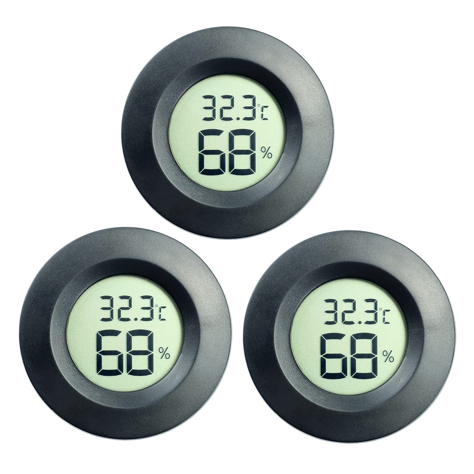 Termometro Igrometro Digitale 3 Pezzi – Mini Misuratore Temperatura E Umidità Con LCD, Per Casa, Ufficio, Serra