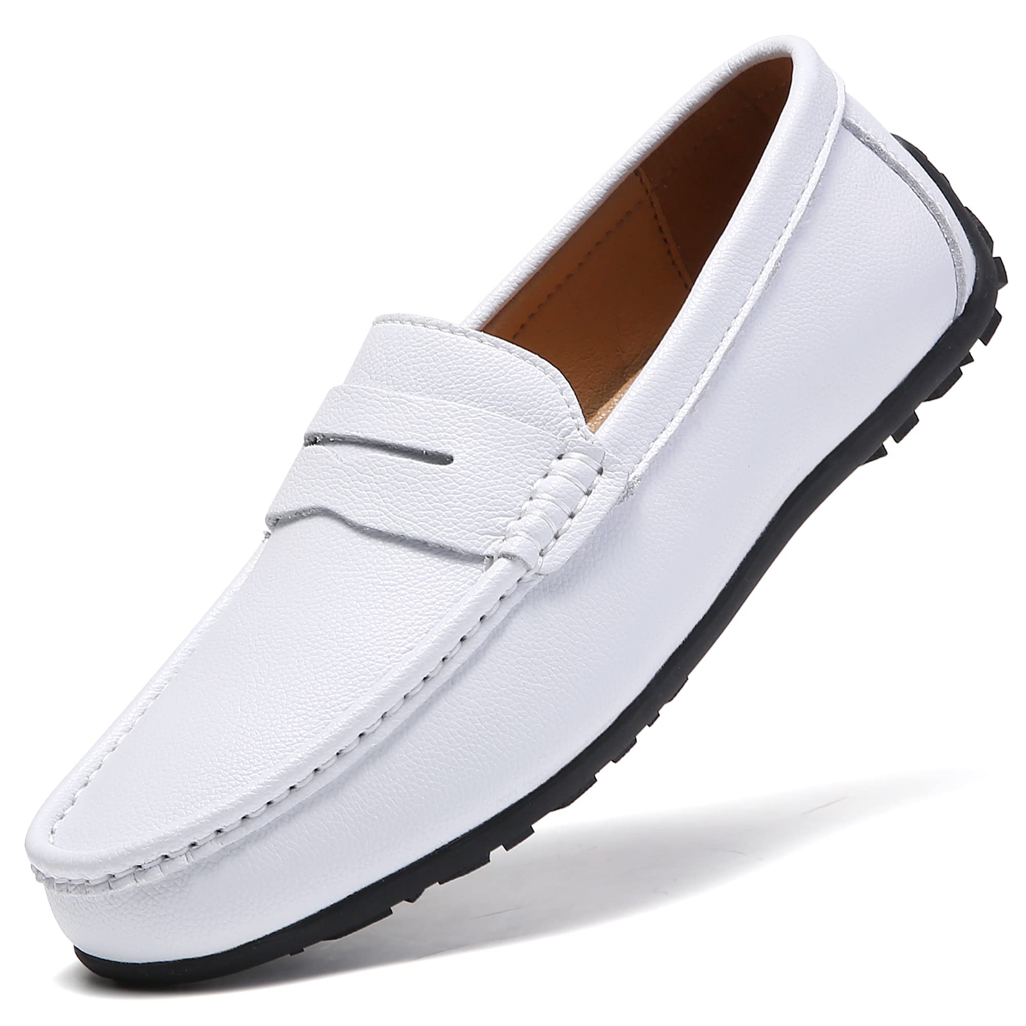 Men's Leather Casual Slip on Loafers Driving Walking Shoes