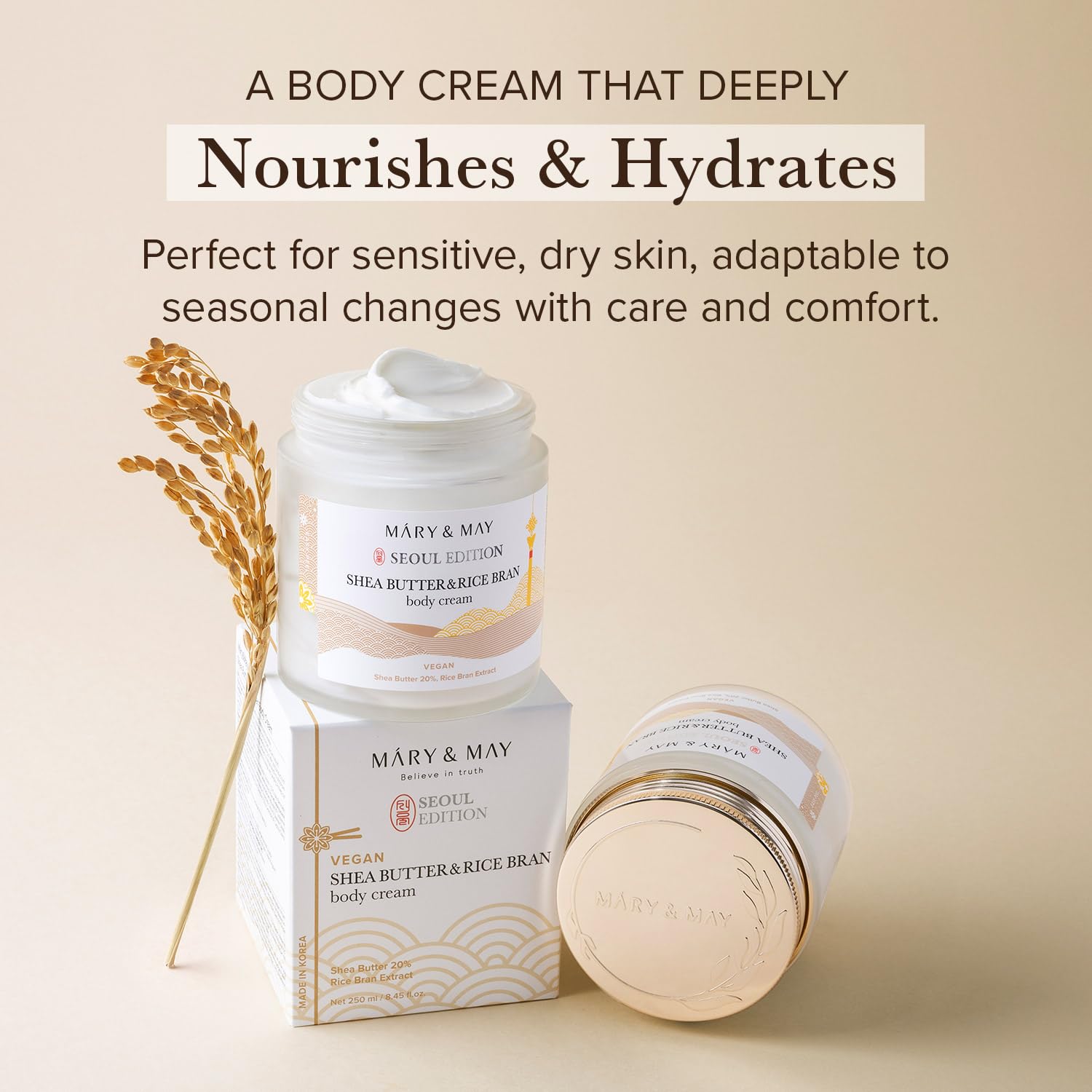 Mary&May SEOUL EDITION Shea Butter & Rice Bran Body Cream - Image 4
