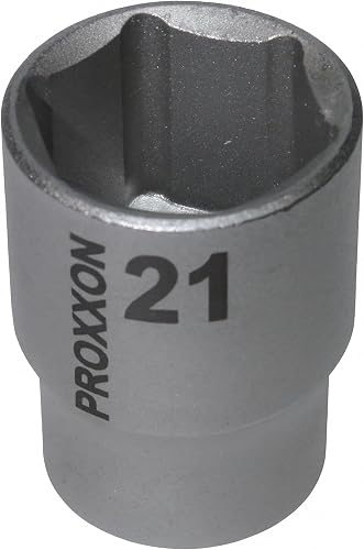 Proxxon 23420 Vaso de 1/2", Tamaño 21mm, Longitud Total 21mm