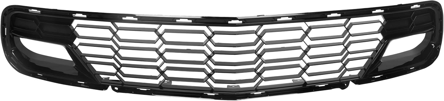 Grill Compatible with 2014-2019 Chevy Chevrolet Corvette C7 Models W/O Front Camera Black Plastic(ABS) Front Bumper Lower Grille