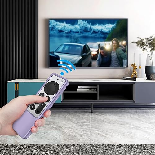Miniatura 7 de Fintie Funda protectora para Apple TV Siri Remote 2021 2022 Honey Comb ligera, antideslizante, a prueba de golpes, funda de silicona para control