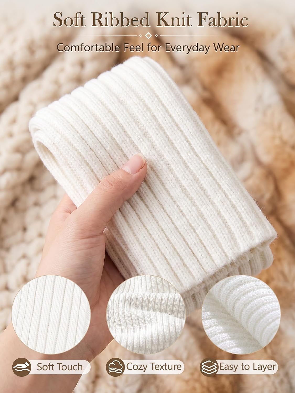 American Trends Women’s Knitted Cute Leg Warmers for 80s Party Dance Yoga image 4