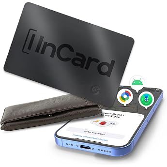 Wallet Tracker Card Android Tracking Card Wallet Apple &amp; Google | Ultra-thin, IP68 waterproof, 5 year battery; bags &amp; passpor
