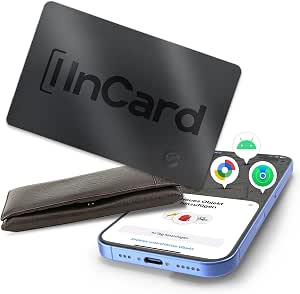 Wallet Tracker Card, Compatible with Android & iPhone, Find My & Google, 5-Year Battery