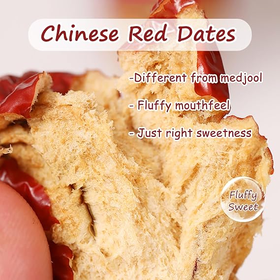 KachiKachi Premium Jujube Dates Pitted-1.1lb/500g/, Big | Sweet | Dried Jujube Fruit Chinese Red Dates, Dried Pitted Date for Cooking//Drinking/Baking/Soup/Home Decor (Standard Bag-500g)