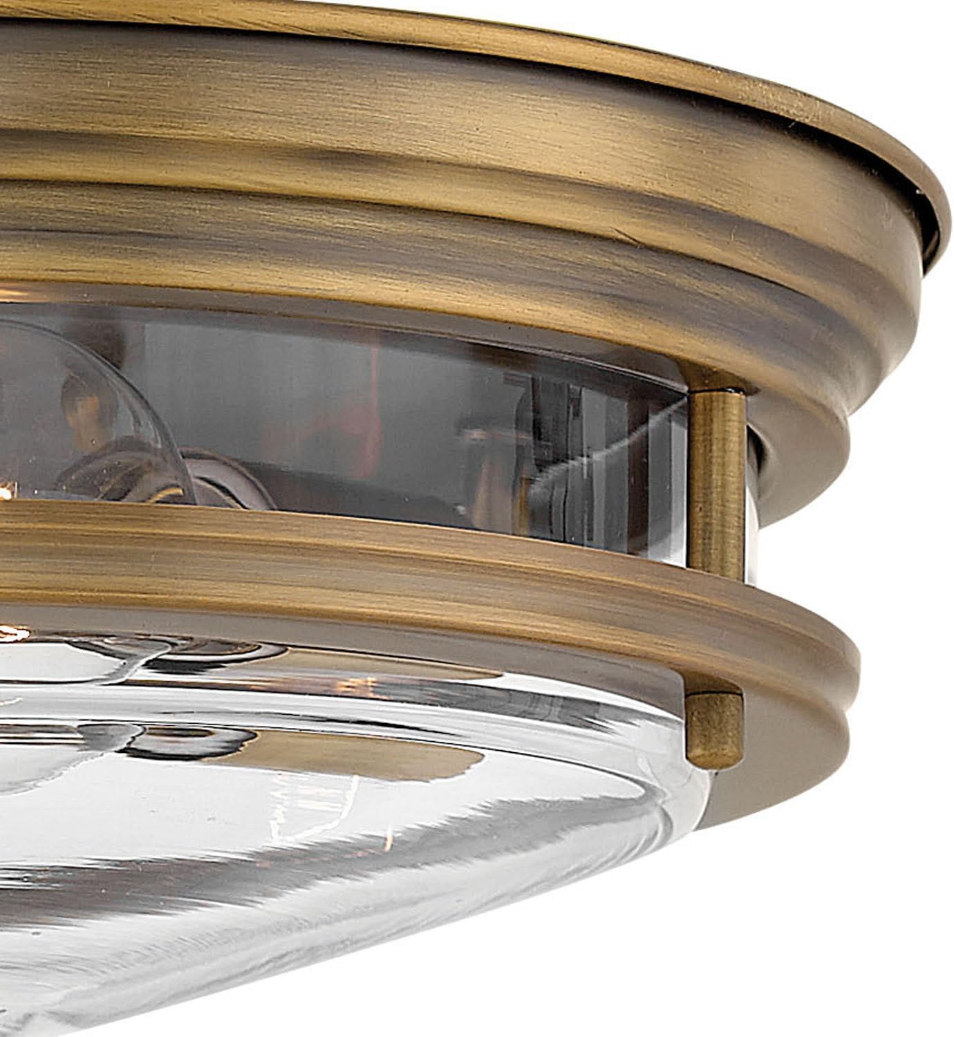 Hinkley Hadley 12" Interior Ceiling Flush Mount, Brushed Bronze w/Clear Glass