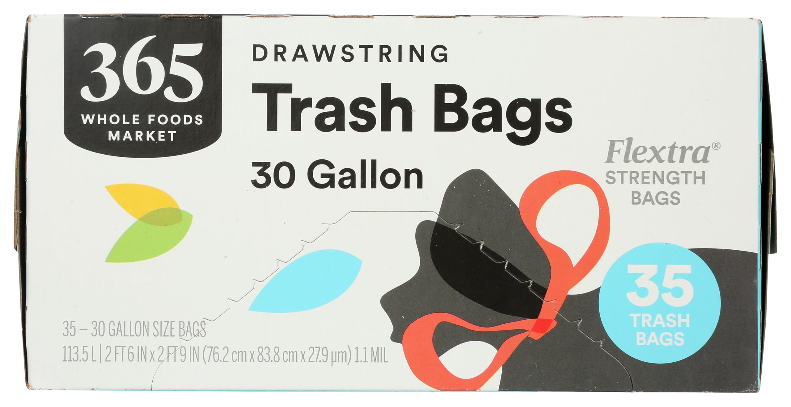 Drawstring Trash Bags (30 Gallon), 35 ct