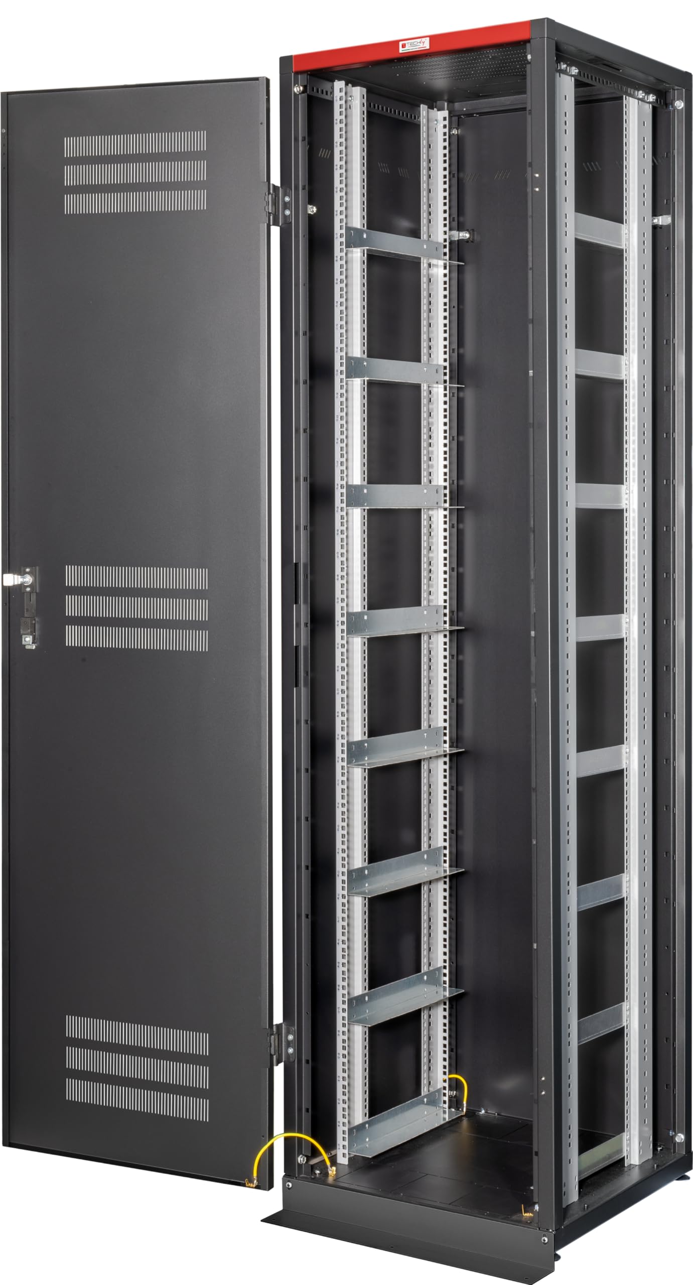 Techly Professional 369090 Armadio Rack 19" 600x600 20U per Batterie Fotovoltaico Nero Nero