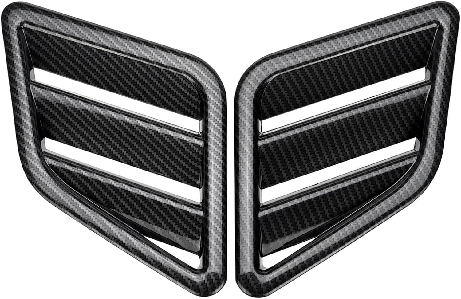 Car Accessories 1 Pair Car Front Bumper Hood Vent Air Outlet Universal Grill Cover Trim for Fords vauxhalls for Mustang for focuss Fiesta for bmws(Carbon Fiber)