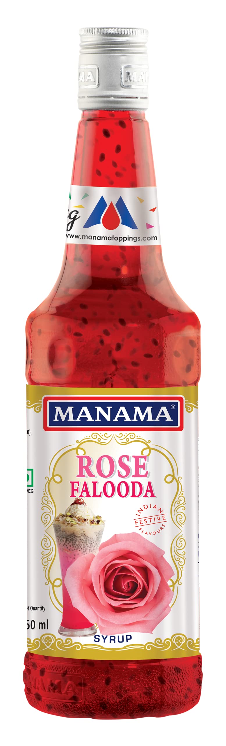 Manama Rose Falooda Syrup | Mixer for Mocktails, Cocktails, Drinks, Juices, Beverages | Non Alcoholic Mix 750ML Bottle (B09QMKWC5Y) Amazon Price History, Amazon Price Tracker