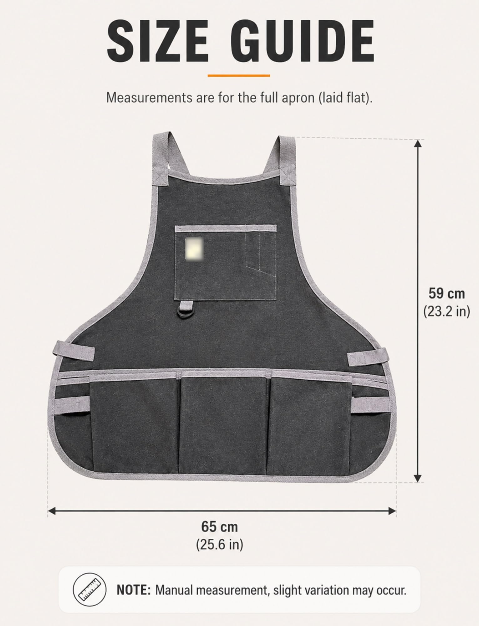 Générique Tablier de bricolage réglable avec doubles poches pour atelier