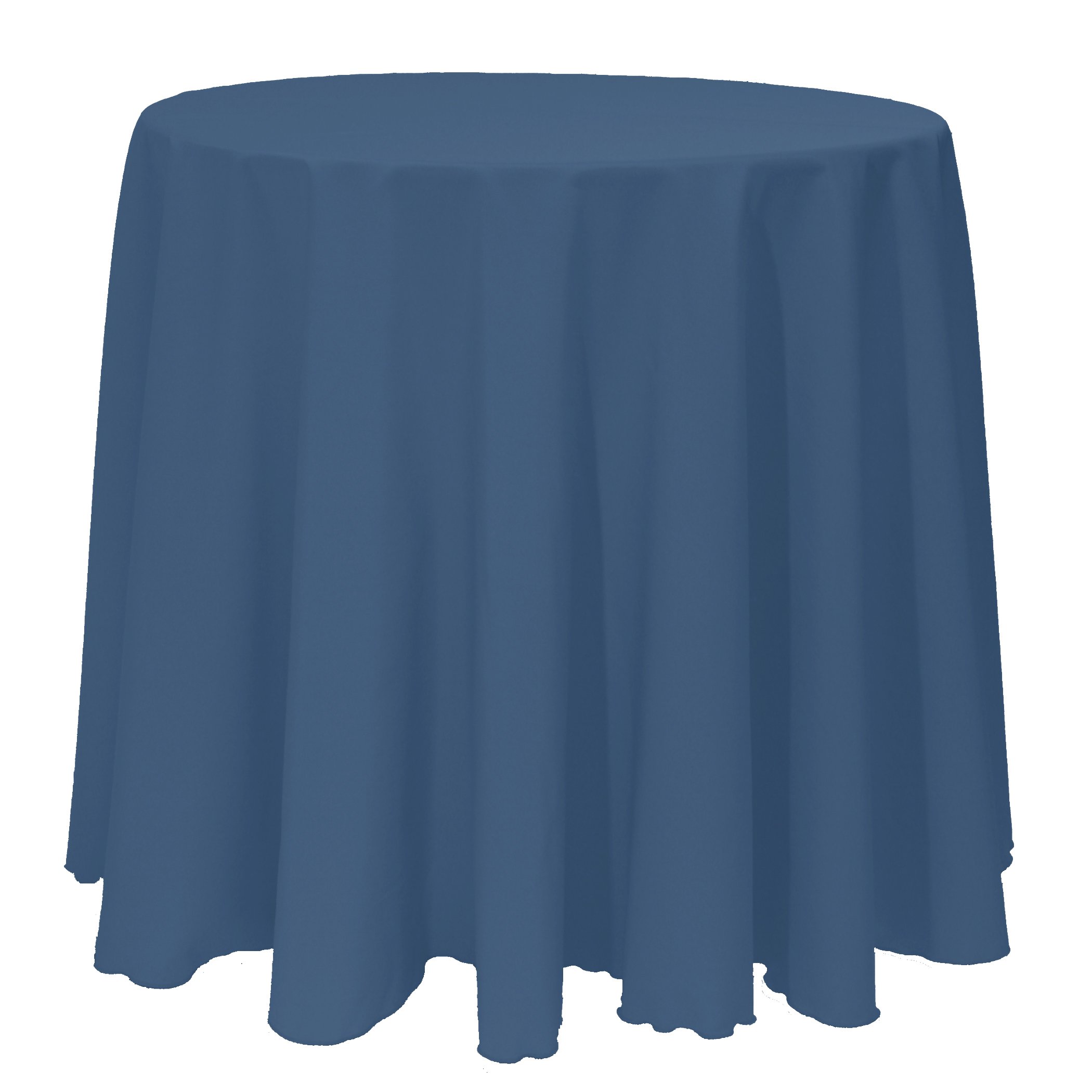 Ultimate Textile -3 Pack- 108-Inch Round Polyester Linen Tablecloth, Wedgewood Blue