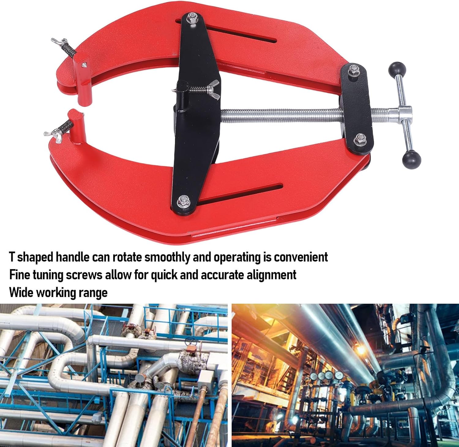 Pipe Alignment Tool, High Strength Quick Acting, 4.5 Inches to 12 Inches Alloy Steel Pipe Clamp, Lightweight Portable for Welding