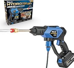 Turbo Jet® HydroX5TM Pro+ Cordless Pressure Washer – 380 PSI | 21V 5000mAh Battery | Dual Water Source | Portable Pressure Washer for Cars, Patios, Bikes & More