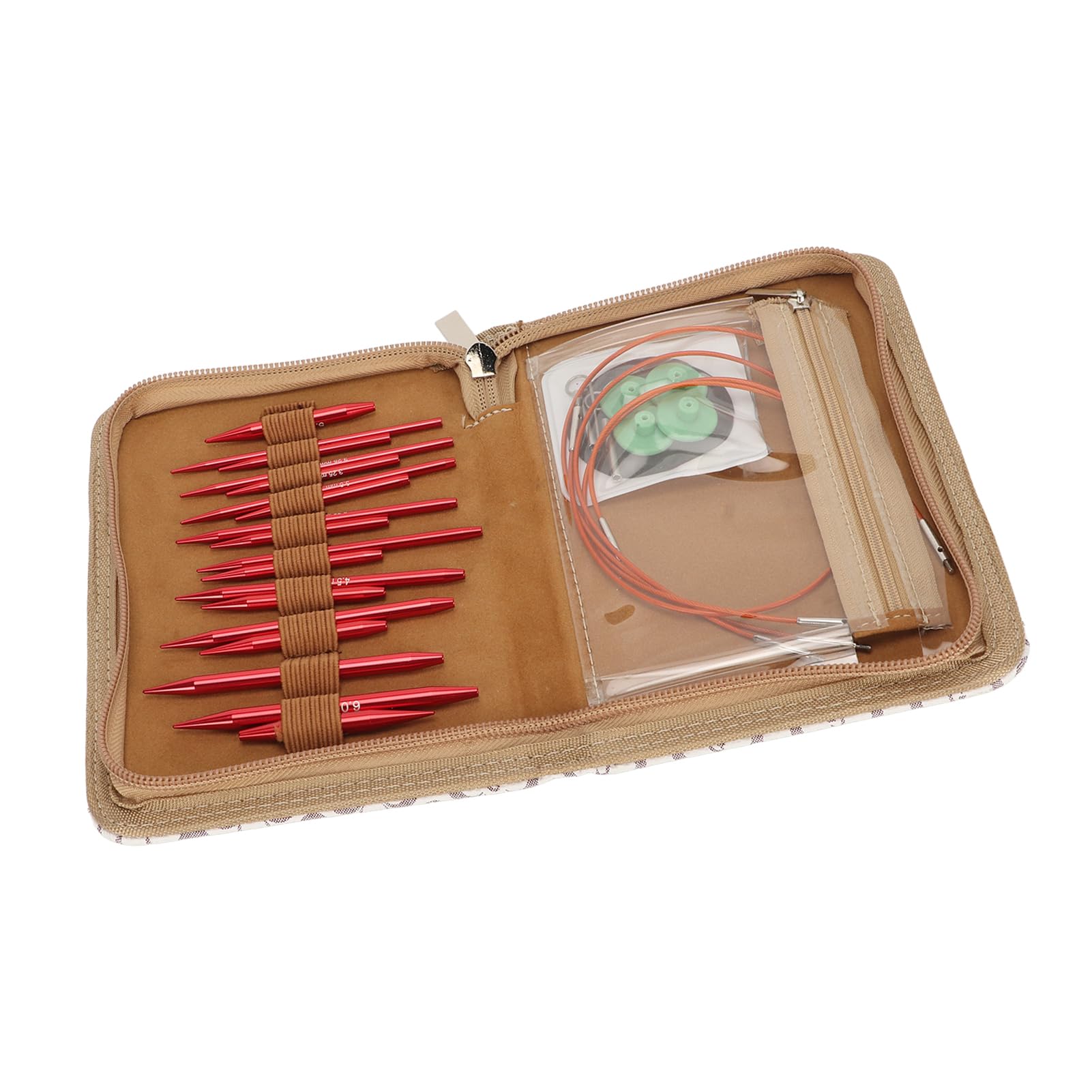 Set di Ago a Maglia Circolare con Dimensioni Diverse, Design Intercambiabile per Mestieri di Tessuto Versatile, Kit Pratico per Vari Spessori del Filo, Segni di Dimensioni per
