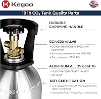 Vista 4 de Kegco Cilindro de Co2 Tanque de Aluminio de 10 lb