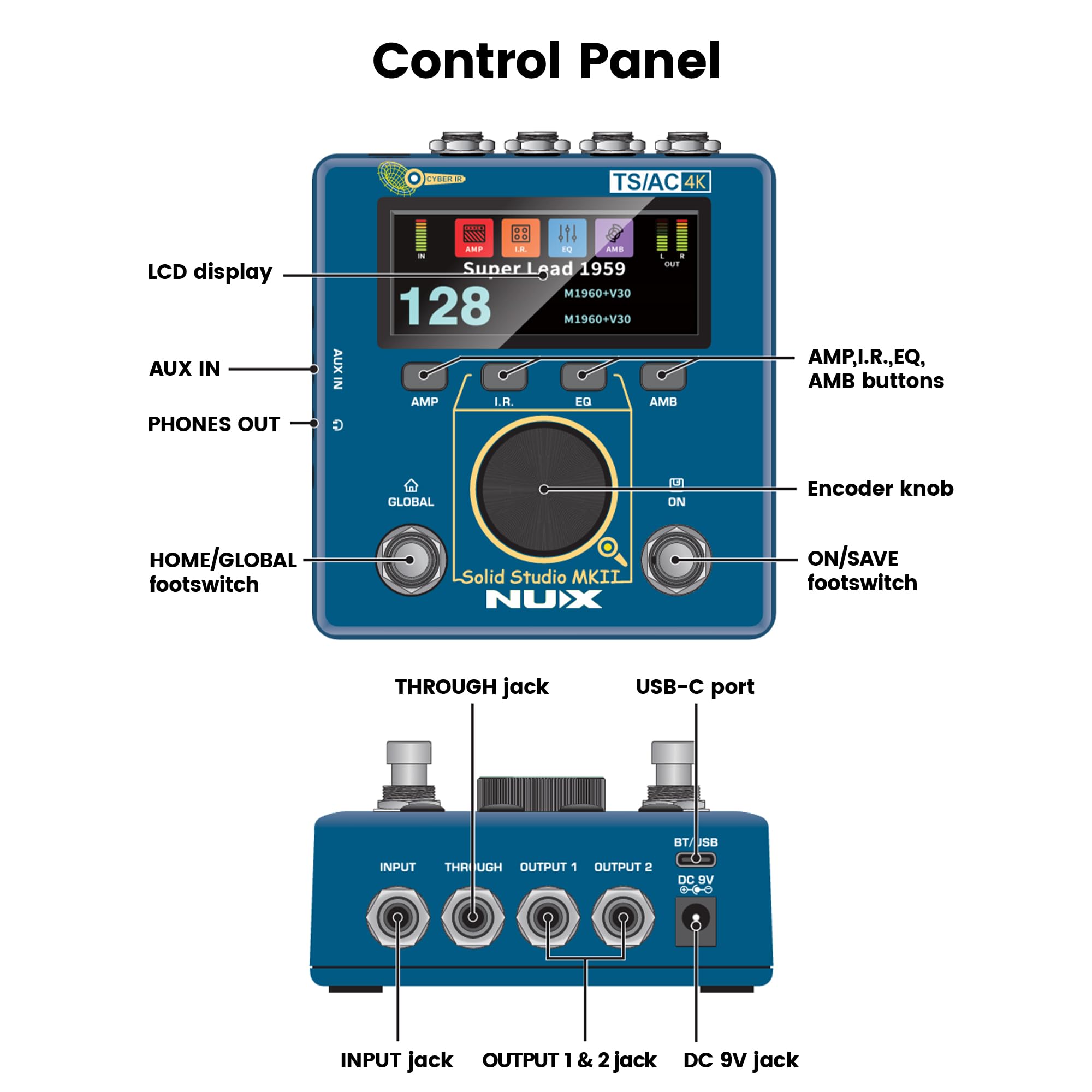 NUX Solid Studio MKII Preamp, Power Amp Simulator, IR Loader