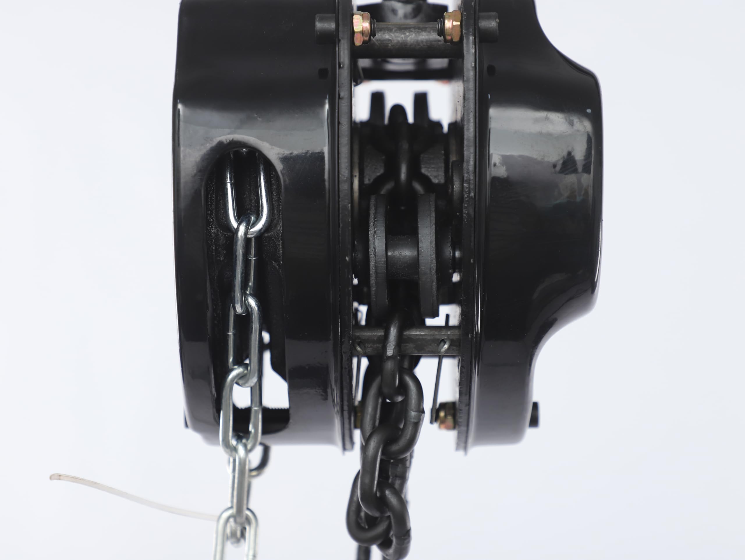 Paranco a catena da 1 T, con gancio girevole a 360°, altezza di sollevamento 6 m, con catena G80, sollevamento manuale, fino a 1000 kg, portatile, per cantieri, garage o officina (nero)