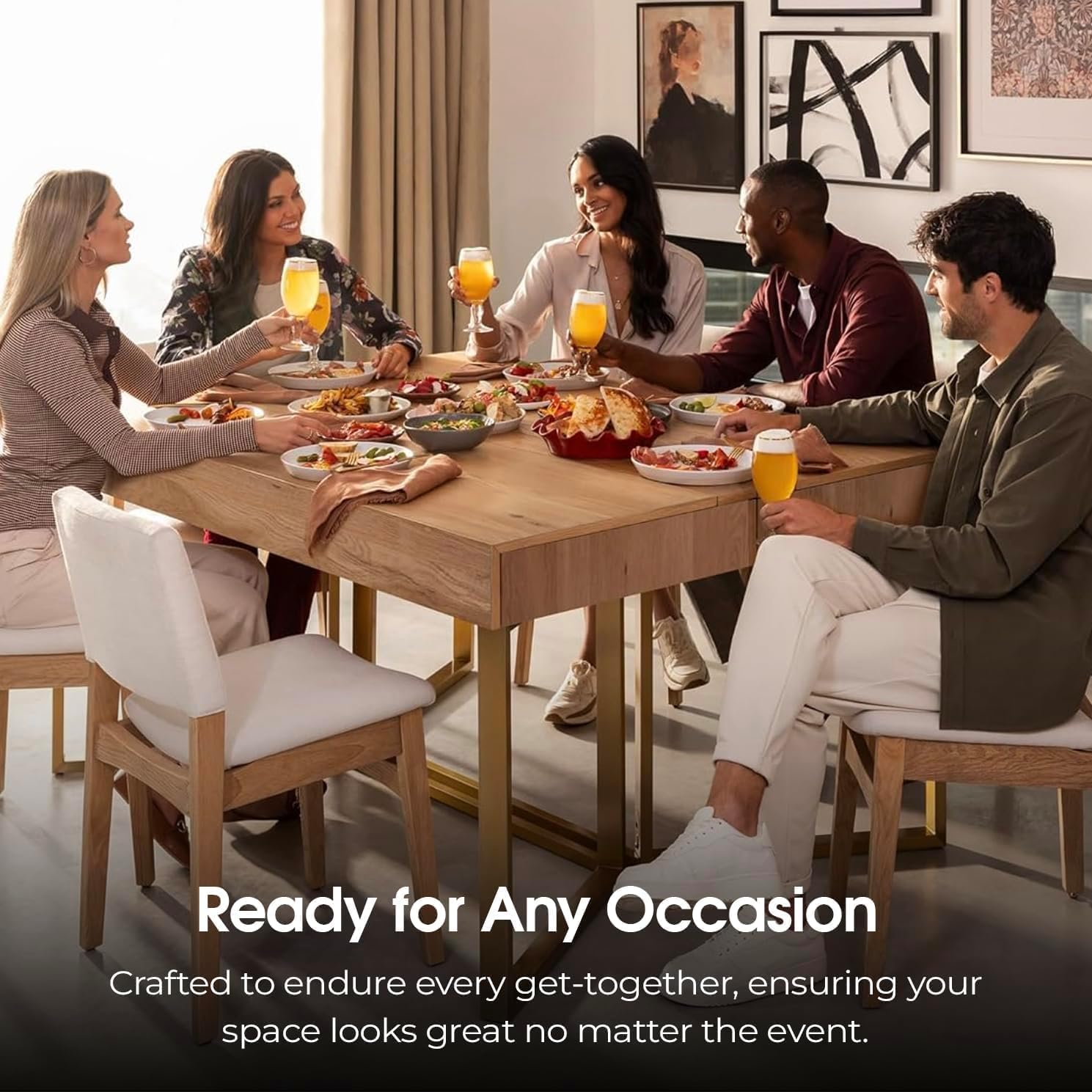 Convertible Desk, Simple Modern Home Office Desk with Storage, Folding Desk into Dining Table, Multiuse Dining Table and Gaming Desk, Work from Home Essentials (1 Unit) - Image 4