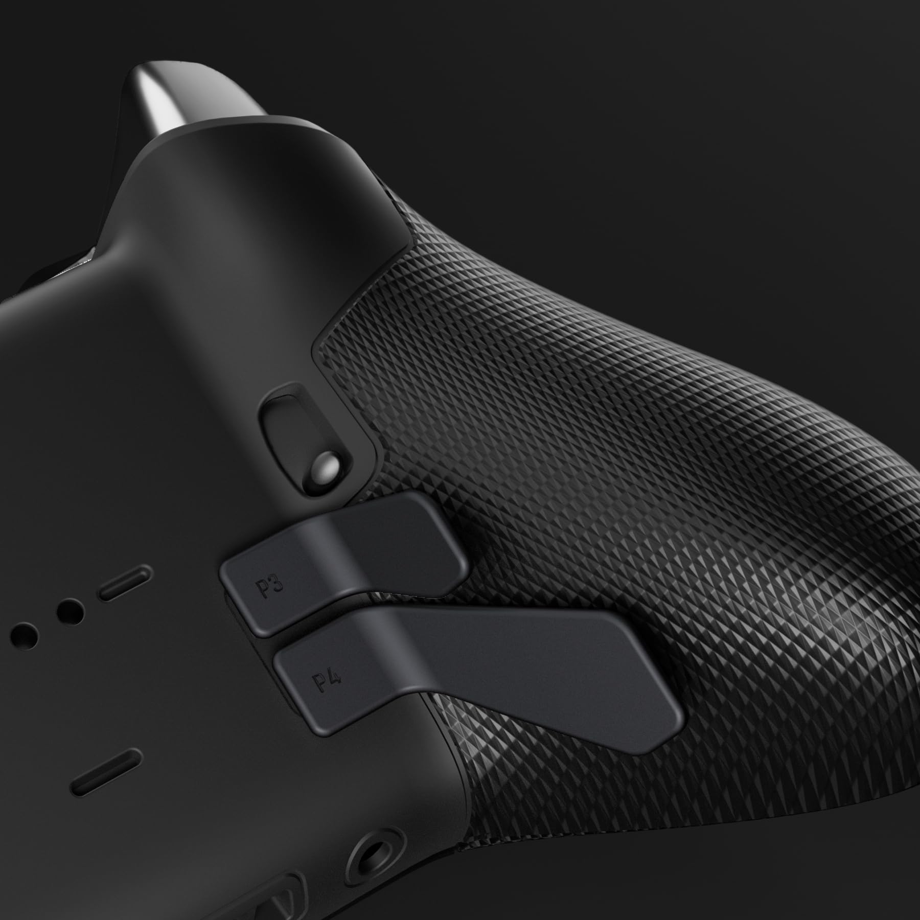 eXtremeRate 6 in 1 Dpad Paddles per Xbox Elite Series 2 Controller,Levette Posteriori Tasti Direzionali Pulsanti Metallo Ricambio per Xbox Elite V1/Series 2 Core Joystick-Nero