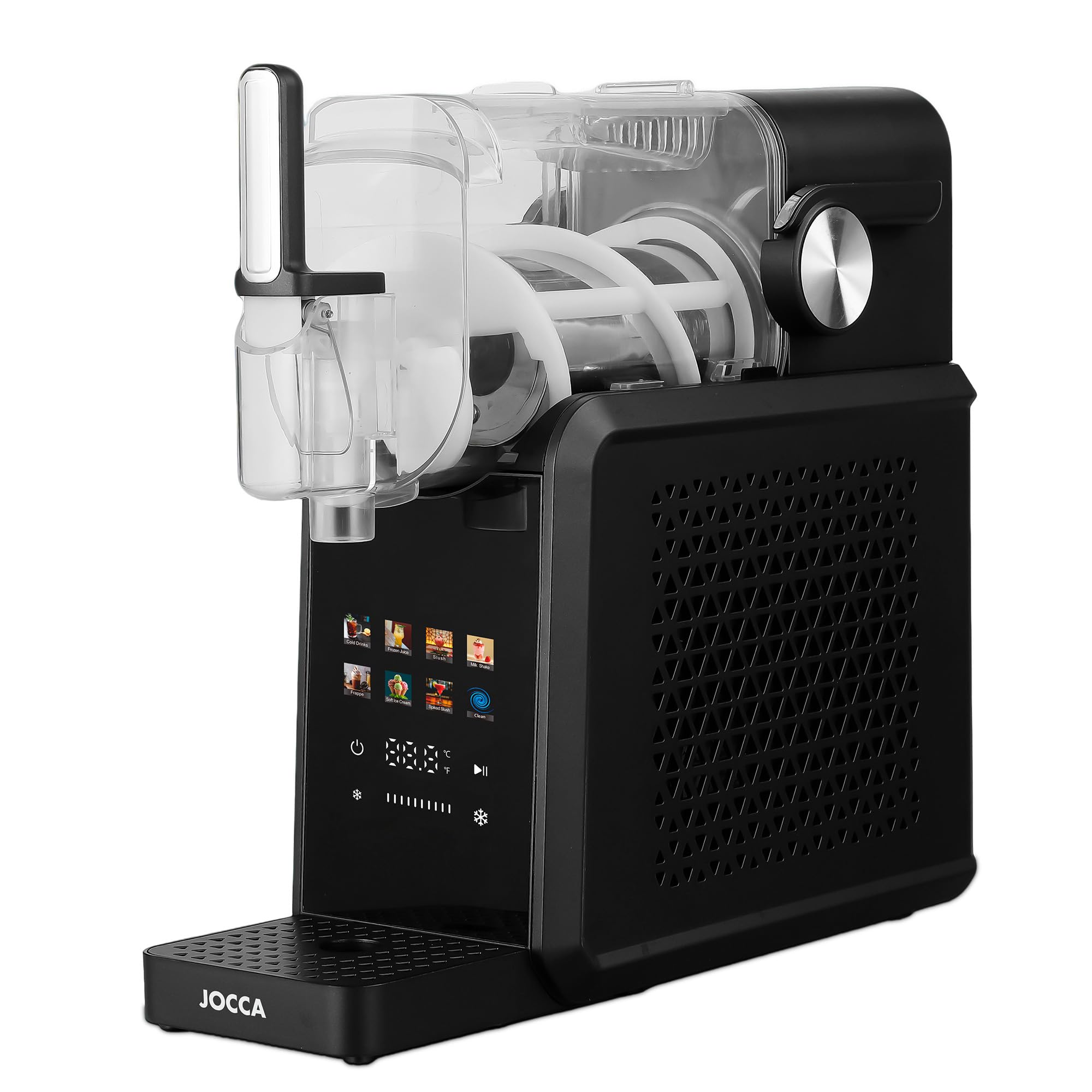 JOCCA - Máquina de Granizados, Helados y Bebidas Frías, 1,8 Litros, 7 Programas, Prepara Bebidas Frias en 15-60 minutos, Control de Temperatura, Pantalla Táctil, 200W