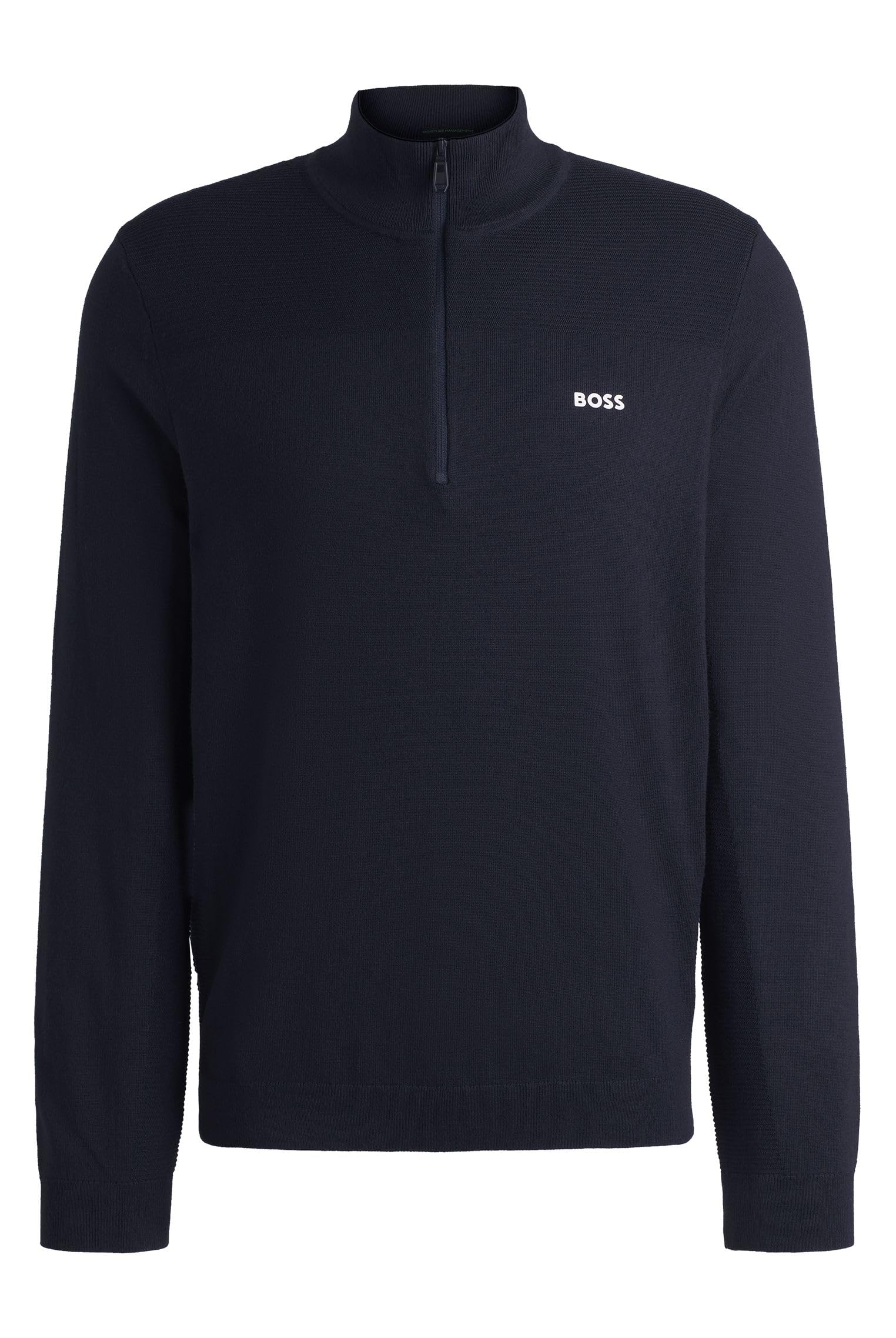 [BOSS] [ボス] ロゴ ドライフレックスファブリック ジップネック セーター メンズ