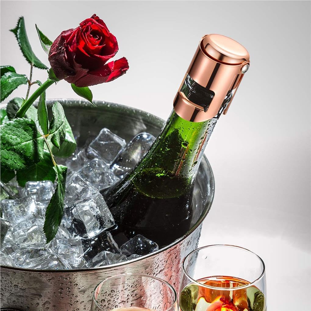 Lot de 10 bouchons de bouteille de champagne réutilisables en acier inoxydable pour maison, bar, restaurant Style 2