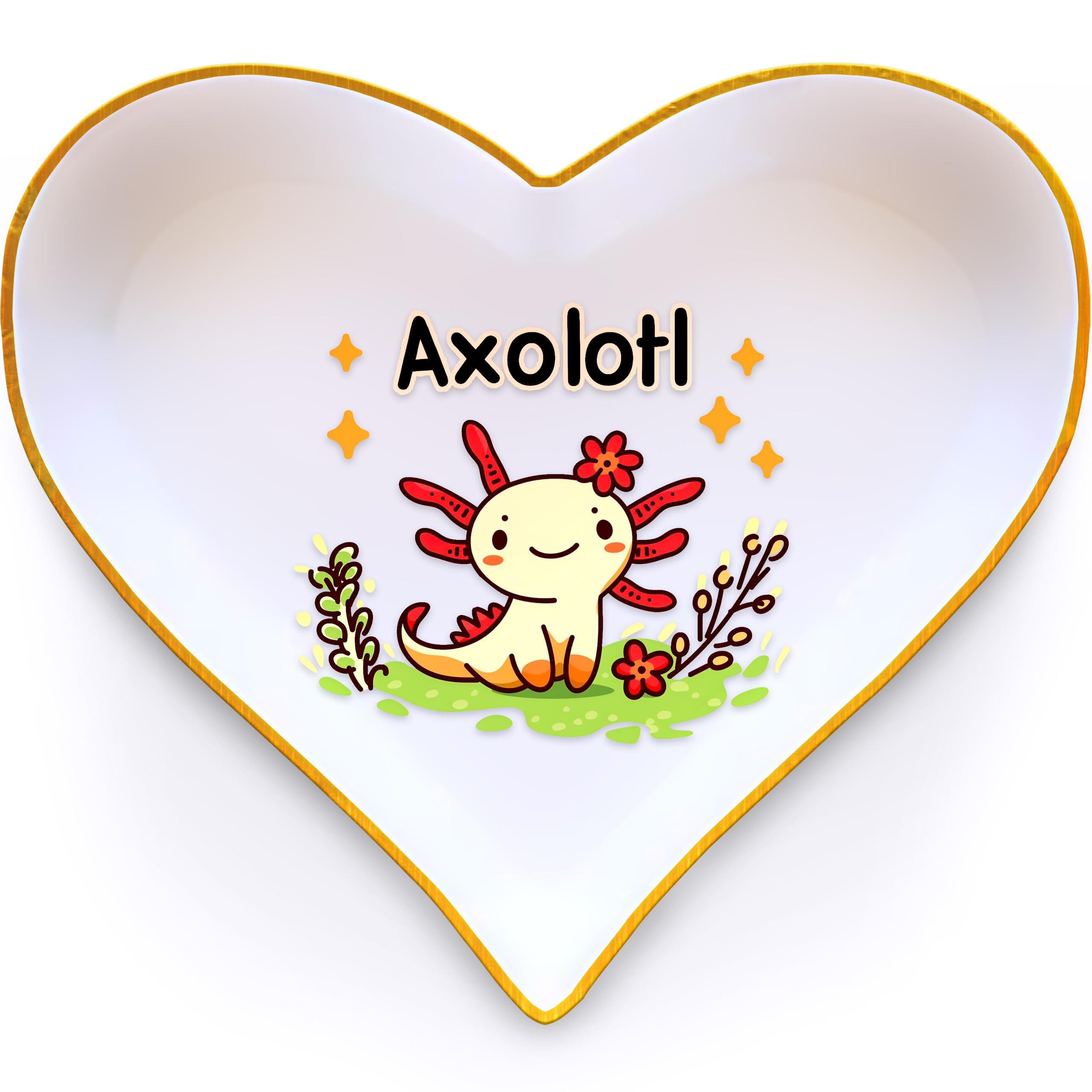 BJDAMAI Axolotl Ring Holder Dish Tray, Gifts For Women Teens Girls Kids, Axolotl Lovers Themed Stuff Accessories Things Decor Merch, Home Room Ring