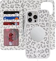 Vista 42 de Havaya Funda para iPhone 12 y iPhone 12 Pro, cartera compatible con magsaf 2 en 1, desmontable magnética con tarjetero y ranura trasera