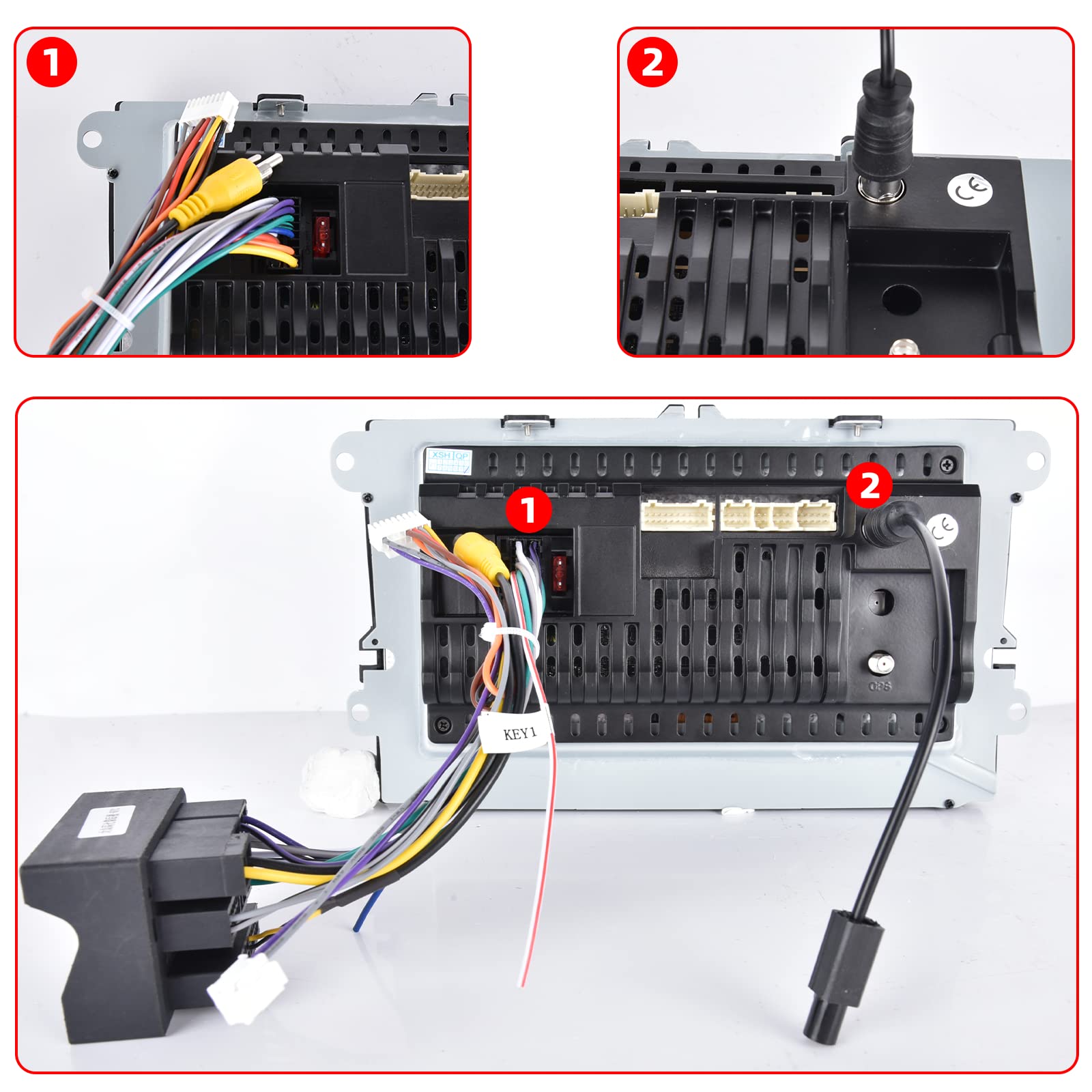 Adattatore per Cablaggio Autoradio a 52 PIN Compatibile con il Connettore di Alimentazione/Altoparlante di VW Skoda Golf Touran Passat Jetta Polo Tiguan per l'installazione di Autoradio Aftermarket
