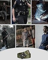 Vista 38 de FAIRWIN Cinturón táctico, cinturones de trabajo para hombres, correas militares, cinturón de red, hebilla de liberación rápida de alta resistencia