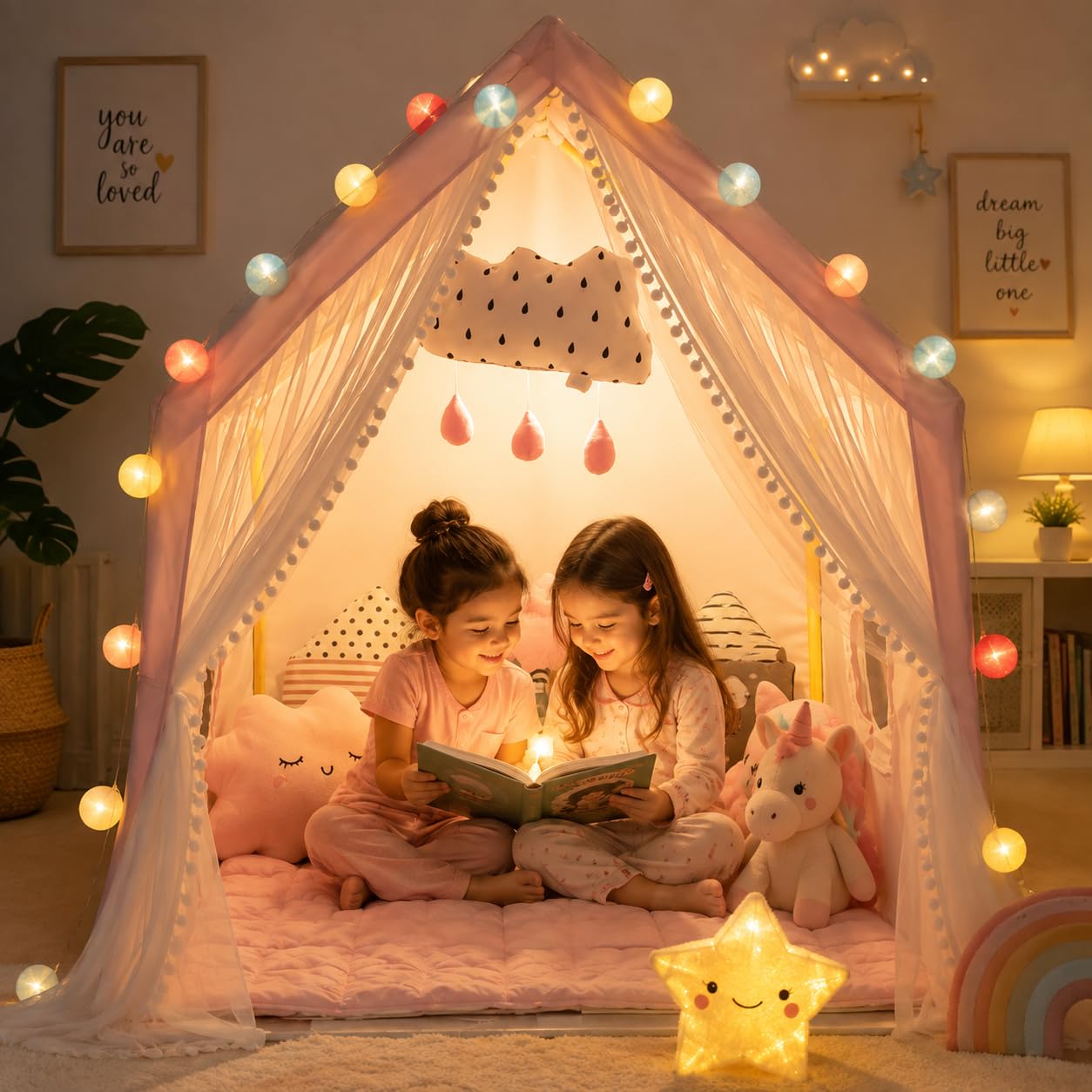 Unicorn Play Tent House for Kids - Indoor Outdoor Fun -6