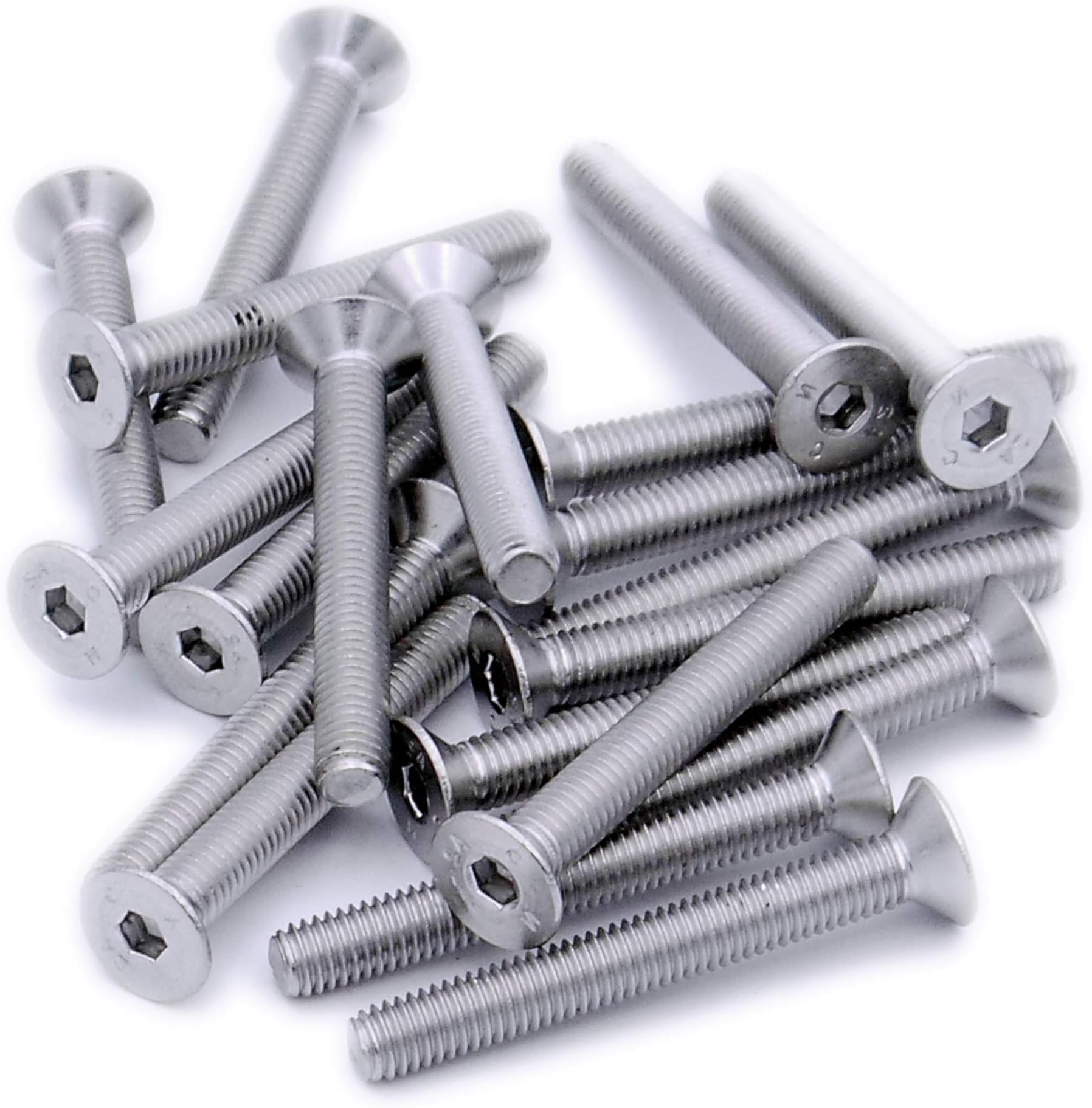 Singularity SuppliesM4 (4mm x 5mm) Hex Socket Countersunk Machine Screw (Bolt) - Stainless Steel (A2) (Pack of 20)