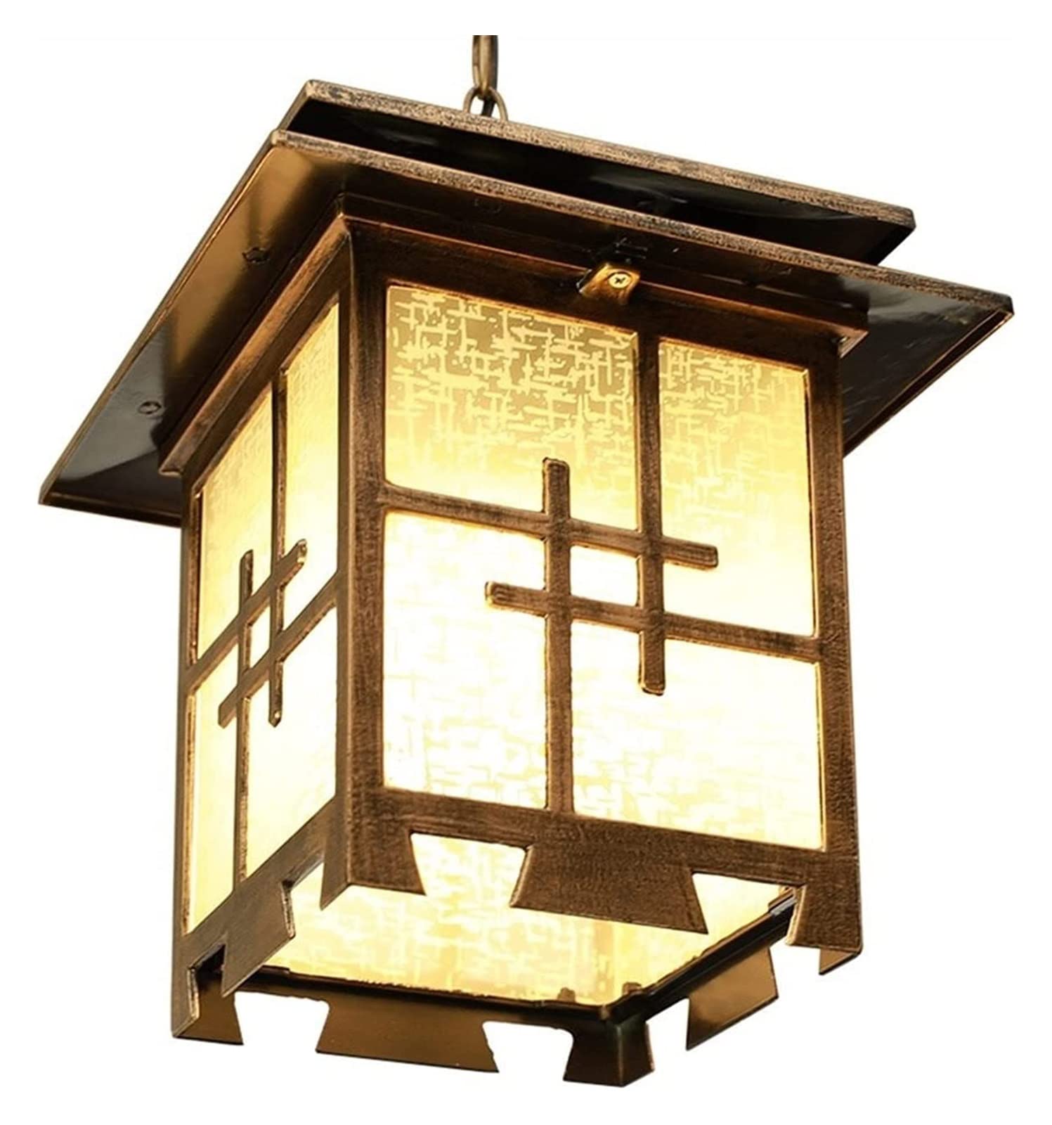 KXEcoLife Chandelier Traditional Outdoor Ceiling Lights Antirust Aluminum Hanging Lamp Garden Balcony Courtyard Decoration Corridor Aisle Villa Lighting Pendant Comfortable anniversary