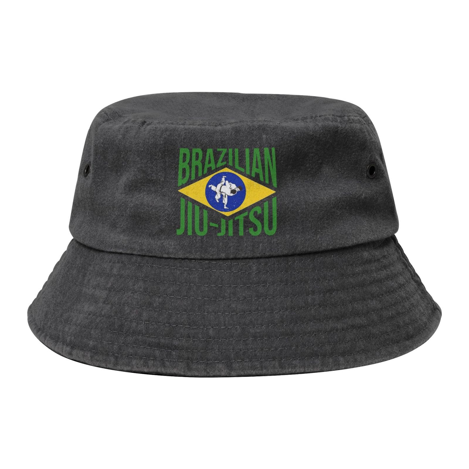 Wxenaiedk Flag BJJ Tee Brazilian Jiu Jitsu Bucket Hats Summer