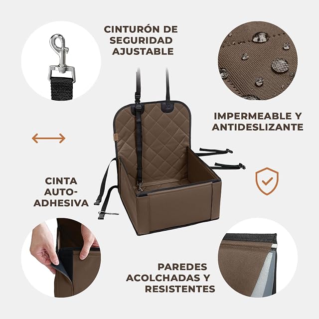 Foto 4 de 7 de WUGLO Asiento Coche Perros Extra Estable - Perros Pequeños hasta 12 kg