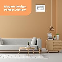 Vista 7 de Cubiertas de ventilación de aire de aluminio de 6 x 4 pulgadas (apertura de conductos) para rejilla de aire acondicionado de pared, cubierta