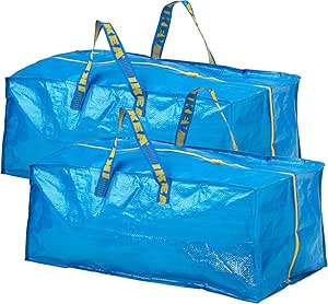 Borsa IKEA FRAKTA Blu - 2 Pezzi, 76 Litri, Portatutto, Resistente - Foto 3