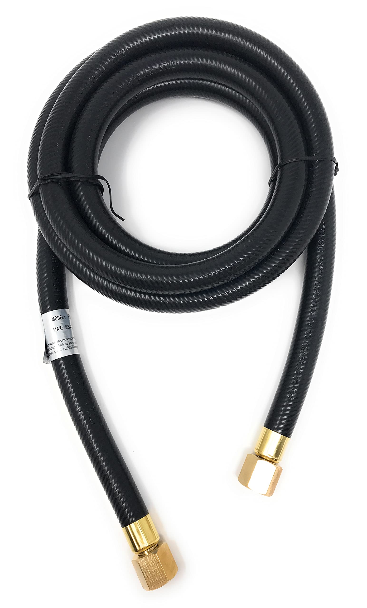 🔥 Manguera De Gas Propano 6 Pies – 3/8″ Conexión Flare Hembra X Hembra – LP Flex Tech – Barbacoa Y Calefacción