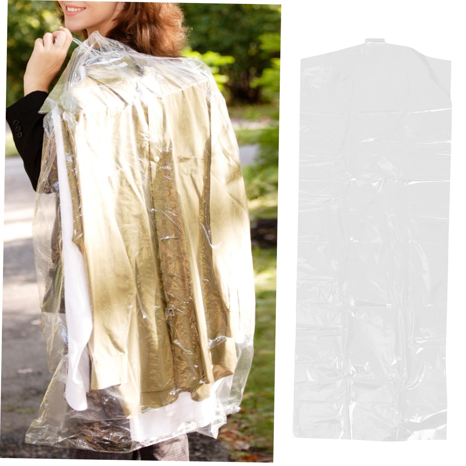Sosoport 30piezas Funda Antipolvo para Ropa Transparente Reutilizable Bolsa Colgante para Guardar Trajes y Chaquetas Accesorio de Almacenamiento Ligero Armario Casa y Oficina