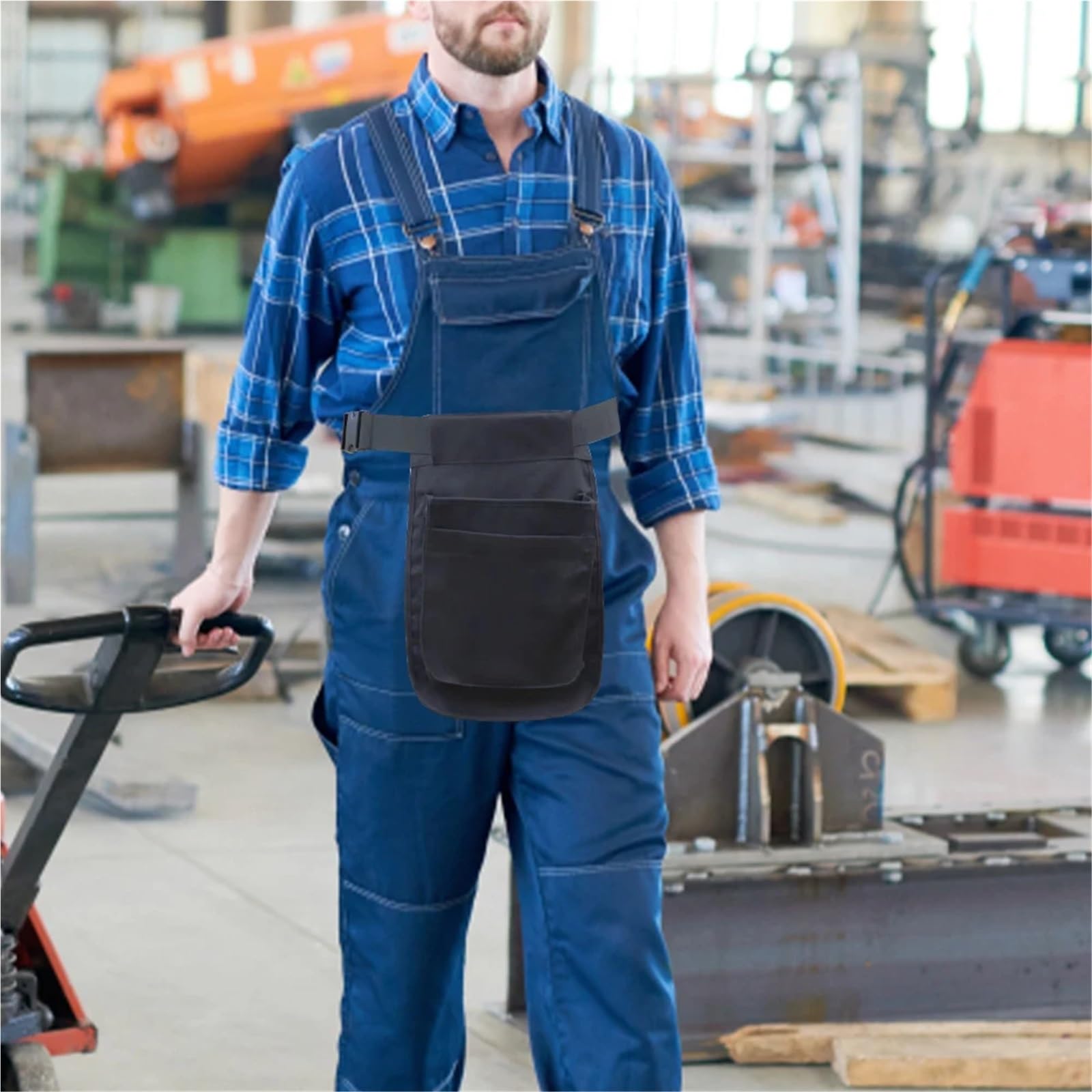 Bolsa portátil for cinturón de herramientas, bolsa delantal con multibolsillos, ajustable for electricista y carpintero, for jardinería, fontanería carpintería Para Carpintero Constructor(S)