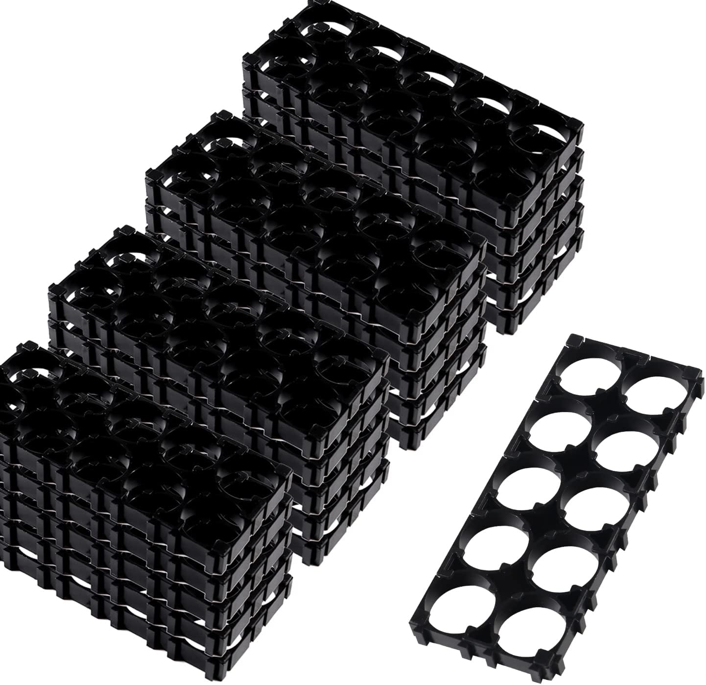 DIANN 20pcs 18650 Lithium Cell Spacer 2x5 Cell Spacer 18650 Lithium Battery Plastic Holder Bracket for DIY Battery Pack