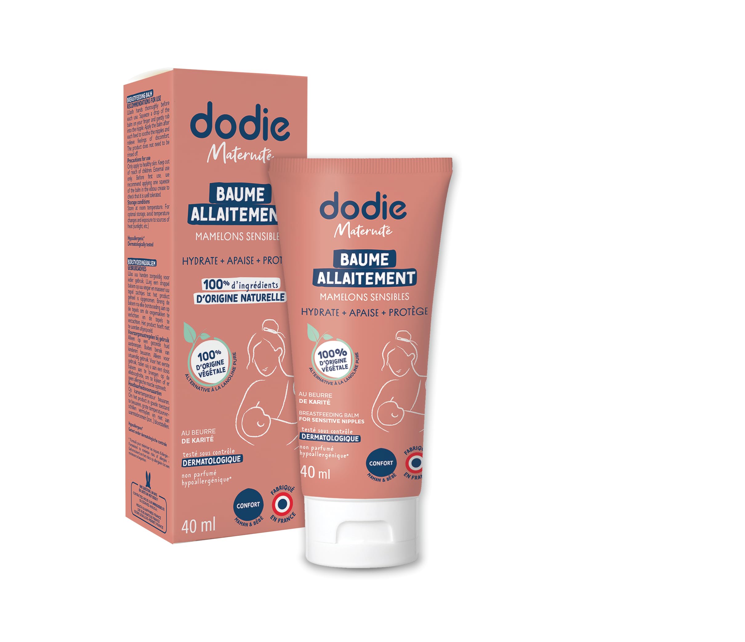 Dodie - Bálsamo para pezones, con lanolina vegetal, 40 ml (package may vary)