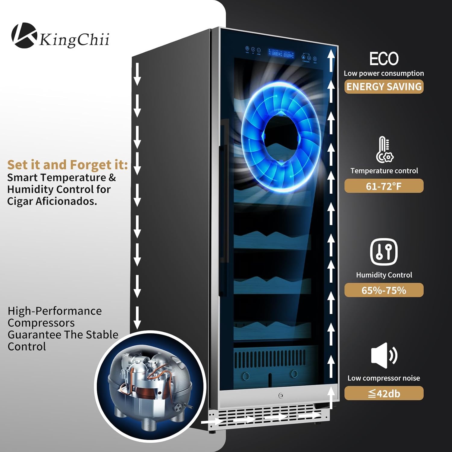 KingChii 8L Electric Cigar Humidors Temperature Control System Review