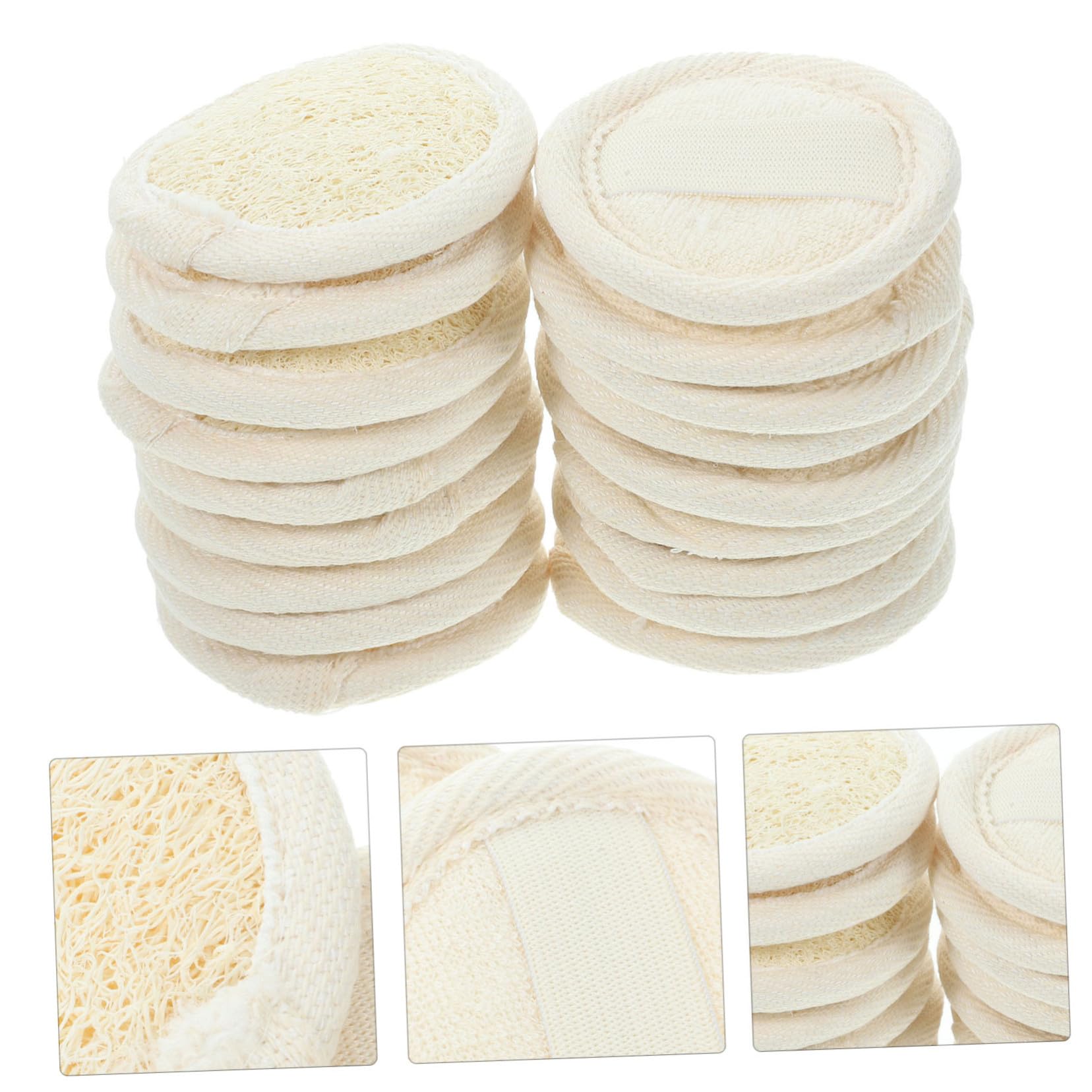 18 piezas Esponjas Redondas de Lufa Exfoliantes y Suaves Almohadillas Faciales para Limpieza Profunda y Masaje Corporal para Bebés y Uso Diario
