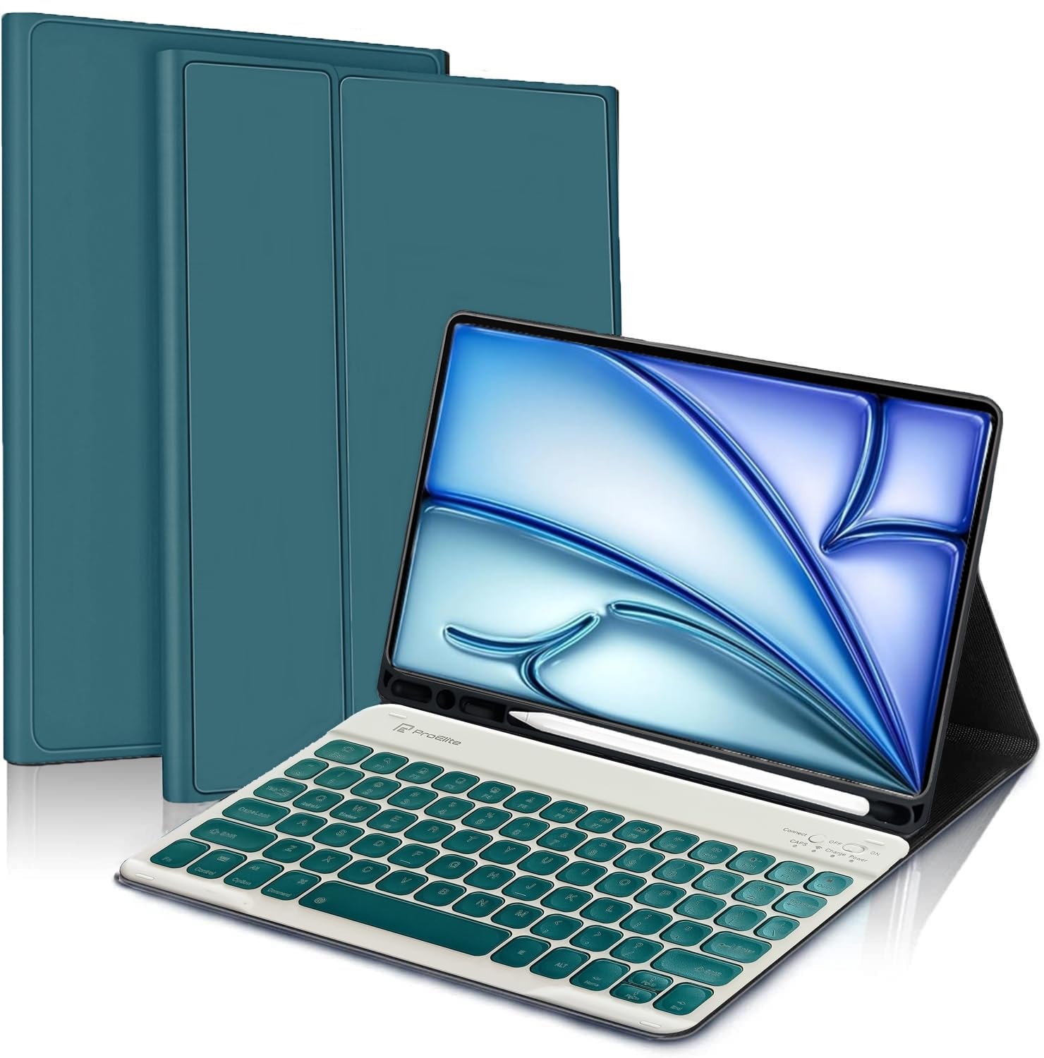 ProElite Detachable Wireless Bluetooth Keyboard case Cover for Apple iPad Air 11 inch 2024 M2/Pro 11" 4/3rd Gen & iPad Air 5th/4th Gen 10.9" with Pencil Holder, Dark Green (B0DCNRHKGH) Amazon Price History, Amazon Price Tracker