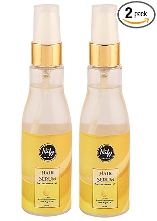 Nify Herbal Hair Serum for Women & Men, All Hair Types Smooth, Dry, Frizz free & Glossy Hair, Damage Repair, Healthy Hair Growth Serum (100ml) - Pack of 2