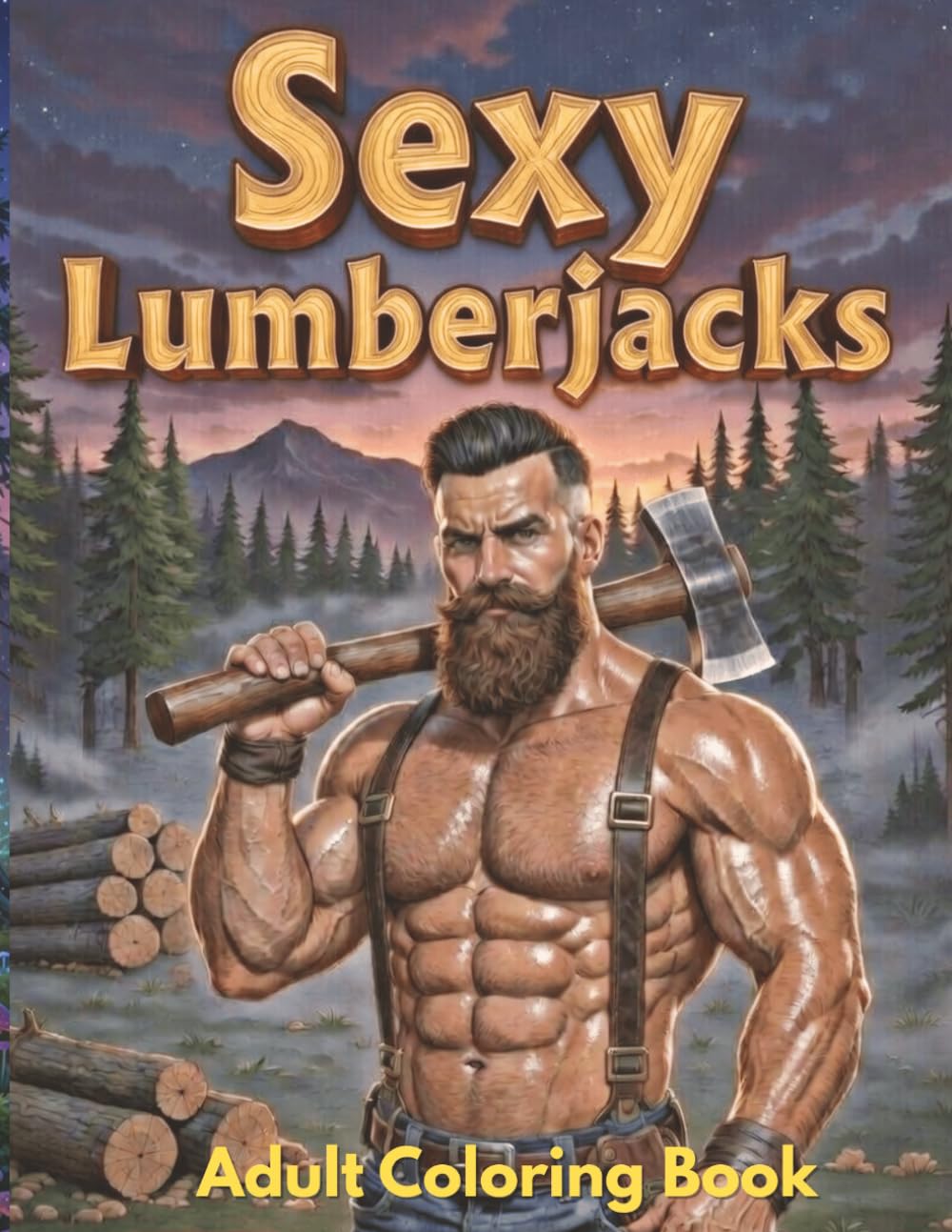 Sexy Lumberjacks: Naughty Rugged Woodsmen, Muscular Men & Adult Coloring Pages for Relaxation (Rugged & Legendary: Adult Coloring Series)