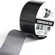 Mosquito Net Repair Tape 10 cm x 6 m (Extra Wide and Long), Large Size Fiberglass Mosquito Net Tape, Easy Repair Without Tools, Self Adhesive Resistant – Black